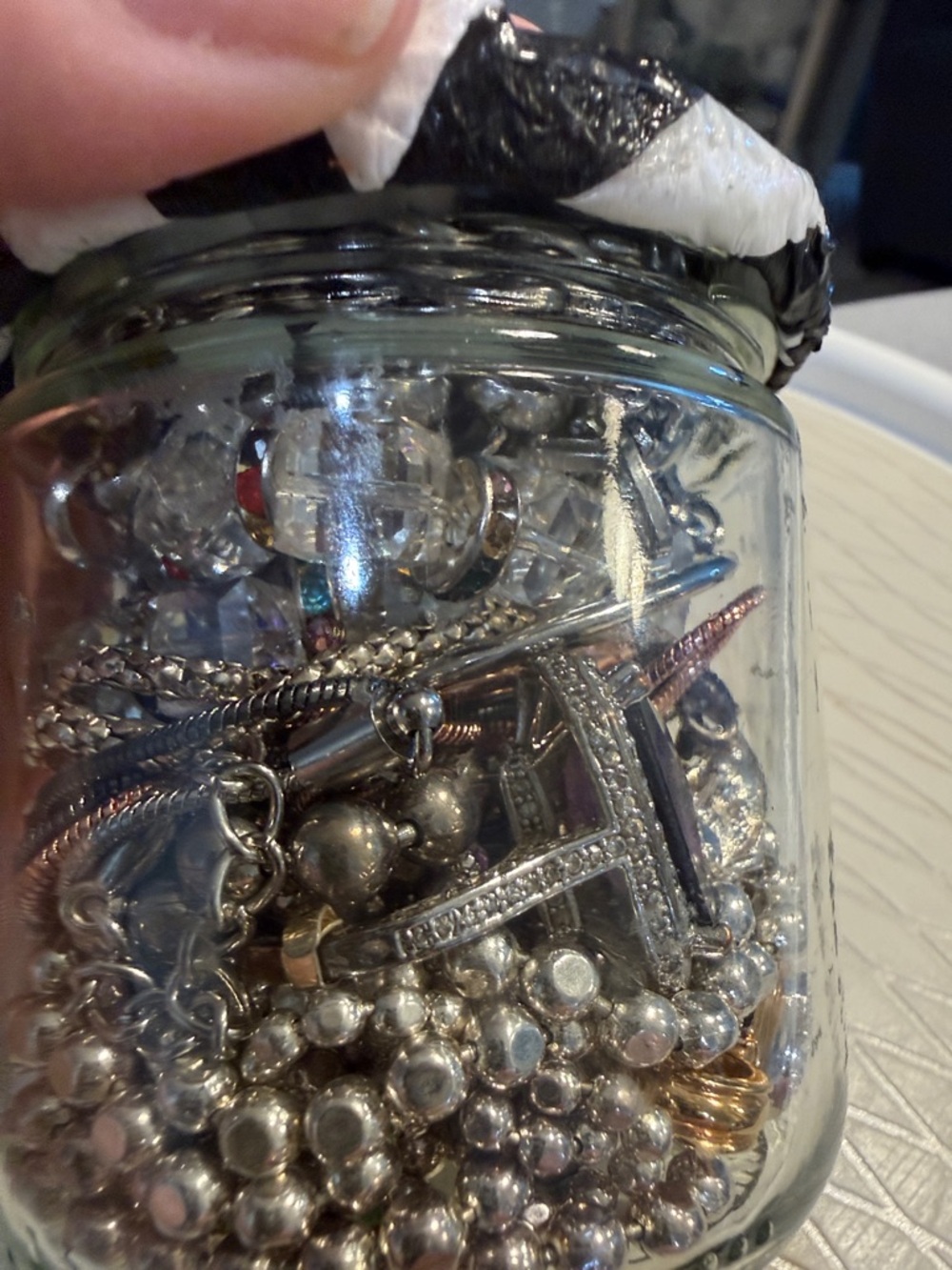 JAR of Jewels. Mixed Silver-Tone and Multicolor Necklace & Jewelry Lot - Picture 5 of 12